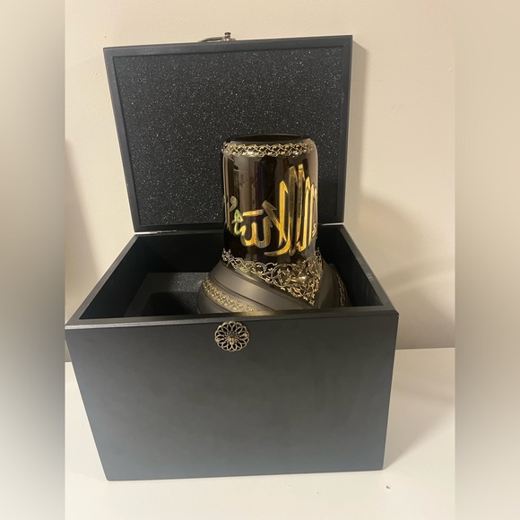 Pasabahce Hand Made Glass 24 K Gold Neck Limited Edition , Made in Turkey - Picture 14 of 14